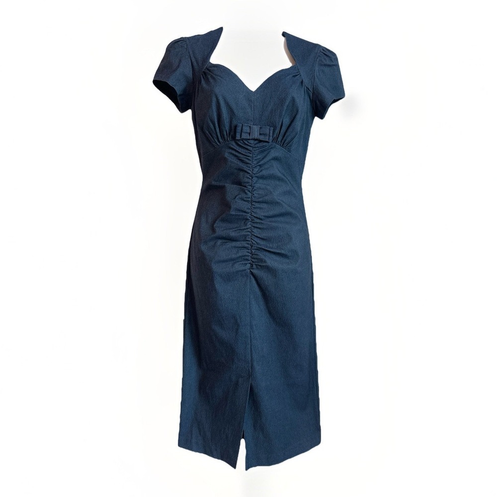 Stop Staring by Alicia Estrada Wiggle Bodycon Denim Dress Sz: M